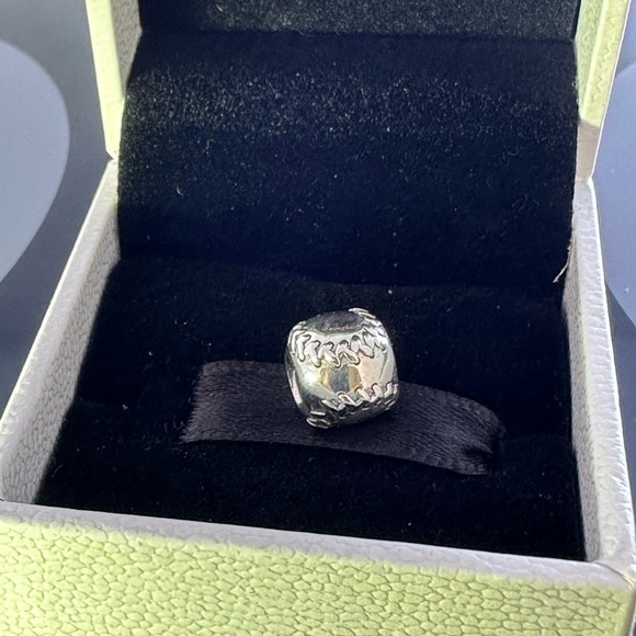 Pandora Baseball Sport Ball CHARM With Gift Pandora Box #102 - Picture 4 of 6